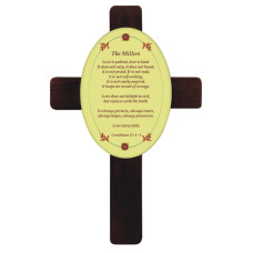 Mahogany Hardboard Cross With Hardboard Tile