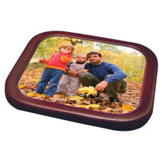 Mahogany Frame Square Coaster