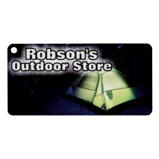 White Uvsub Rectangle Key Chain