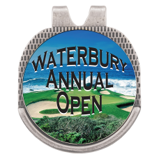 Antique Silver Hat Clip with Custom Golf Ball Marker