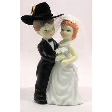 Porcelain Western Bride and Groom
