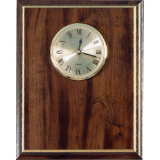 8" x 10 Cherry with Gold Cove Edge Clock Plaque