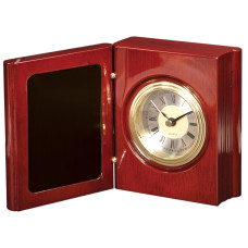 4 1/4” Rosewood Piano Finish Book Clock