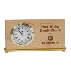 4" x 7 1/2” Red Alder Horizontal Desk Clock
