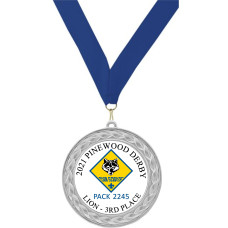 Cub Scout Custom Insert Medal, Silver