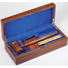 Gavel In Glossy Walnut Presentation Box
