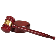 Rosewood Piano Finish Gavel & Sounding Block