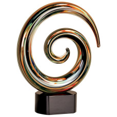 9 1/4" Swirl Art Glass