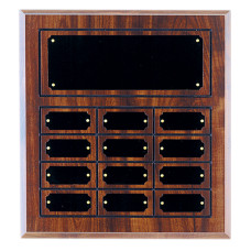 12 Plate Cherry Finish Perpetual Plaque