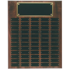 60 Plate Genuine Walnut Completed Perpetual Plaque