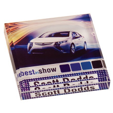 3 3/4" x 3 3/4" Full Color Acrylic Paperweight