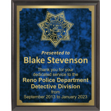 Economy Wood with blue marble and and gold plate