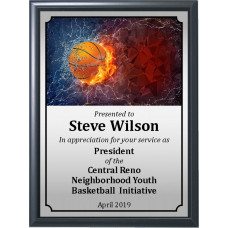 Fire and Ice Basketball Plaque 