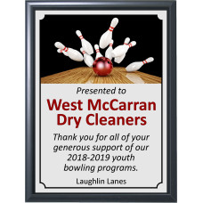 Red Ball Strike Bowling Plaque