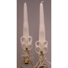 Ivory Tapers with Gold Charms