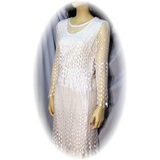 Coffee Bean Sleeveless Bridal Set, White