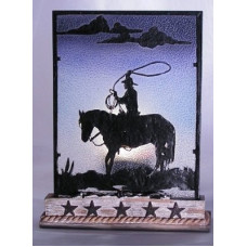 Cowboy Silhouette Votive Holder 1