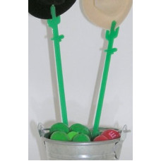 Green Plastic Cactus Card Pick