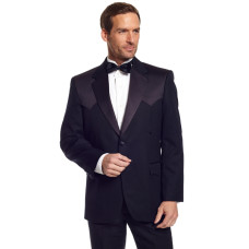 Circle S Traditional Western Tuxedo Coat in Black