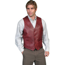 Lambskin Vest in Black Cherry