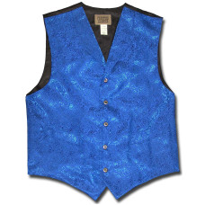 Floral Jacquard Men's Vest in Blue
