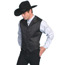 Wah Maker Black Tone On Tone Stripe Vest