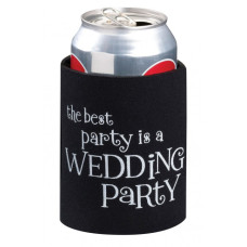 Black Wedding Party Can Koozie